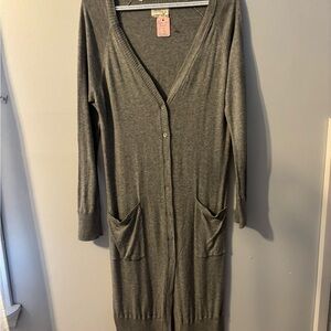 350S Gray Women's Long Cardigan